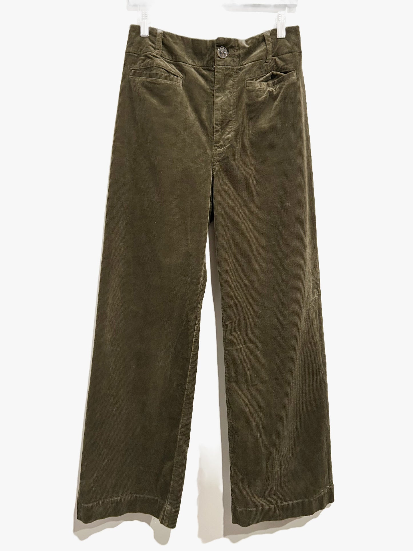 Anthropologie Maeve Green Corduroy Colette Pant - 30