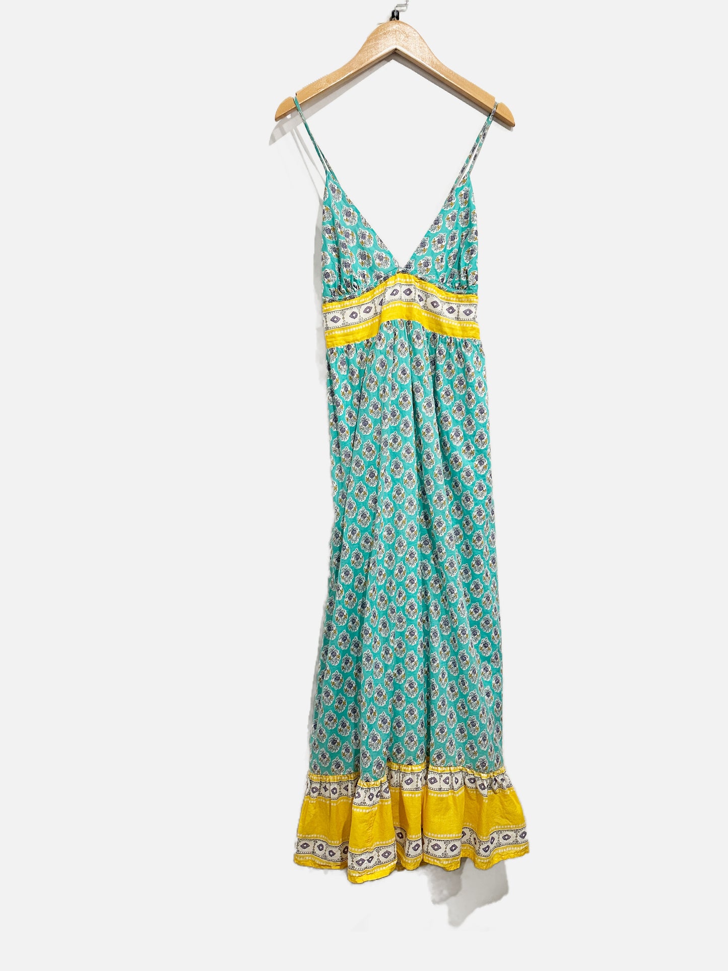 J Crew Blue Floral Tie Back Dress - Medium