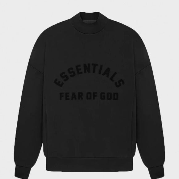 Essentials Fear of God Core Crewneck in Jet Black Size XS
