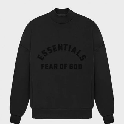 Essentials Fear of God Core Crewneck in Jet Black Size XS