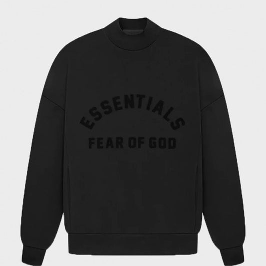 Essentials Fear of God Core Crewneck in Jet Black Size XS