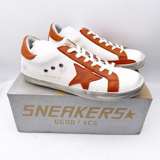 NIB Golden Goose Superstar distressed leather and suede sneakers Size 39