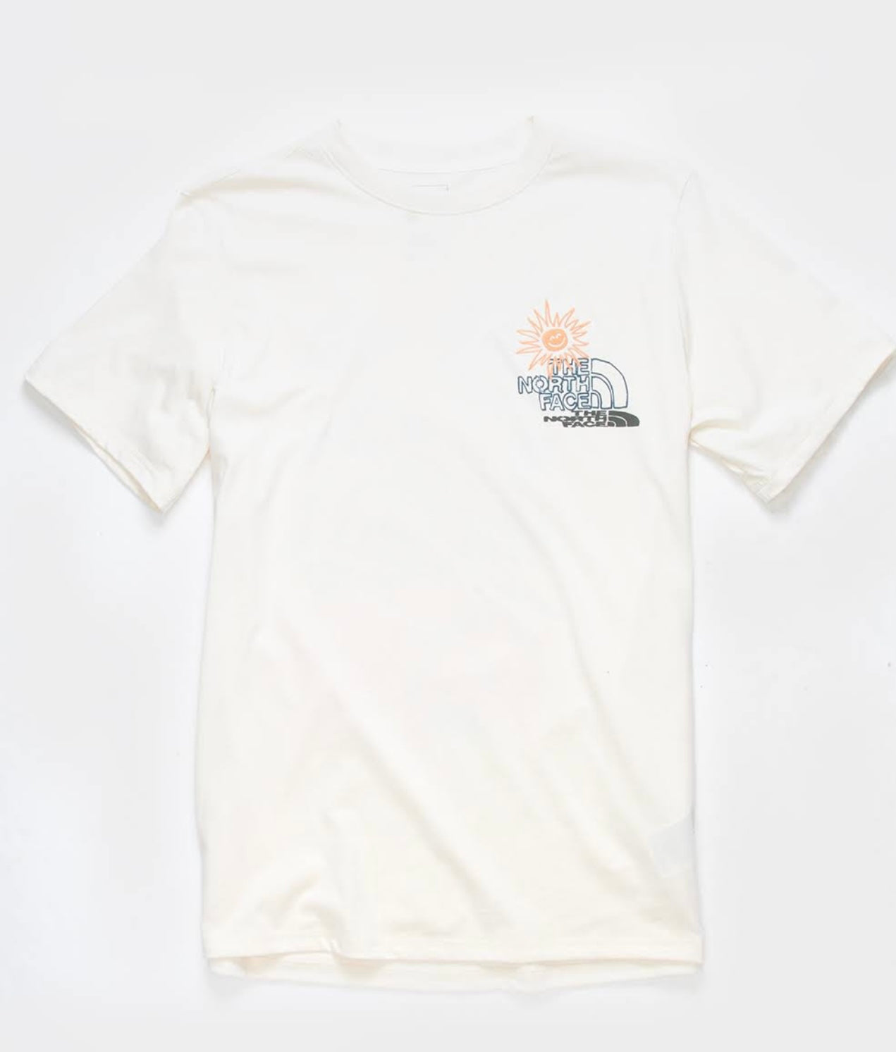 The North Face Men’s Cream Embroidered Graphic Tee - Medium