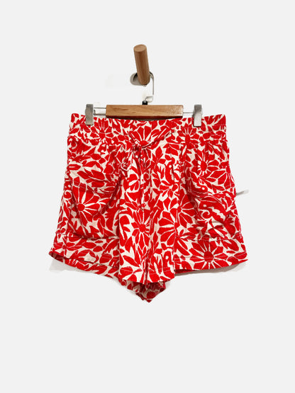 Free People Emma Patch Pocket Red Floral Shorts - XS