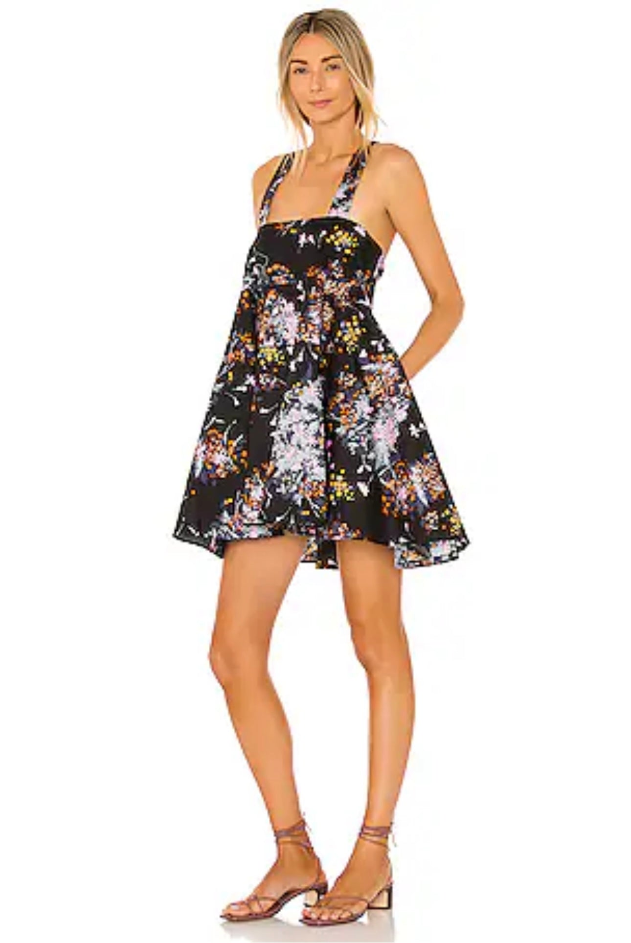 Free People Let The Sunshine in Navy Floral Tunic - Medium