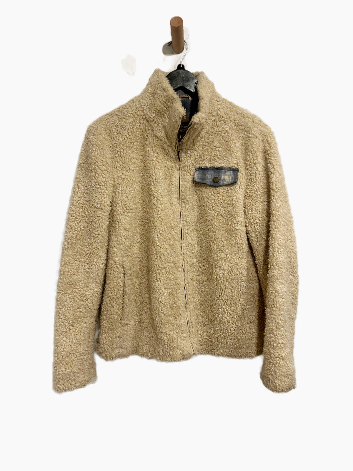 Pendleton Fuzzy Zip Jacket in Beige Heather - Small