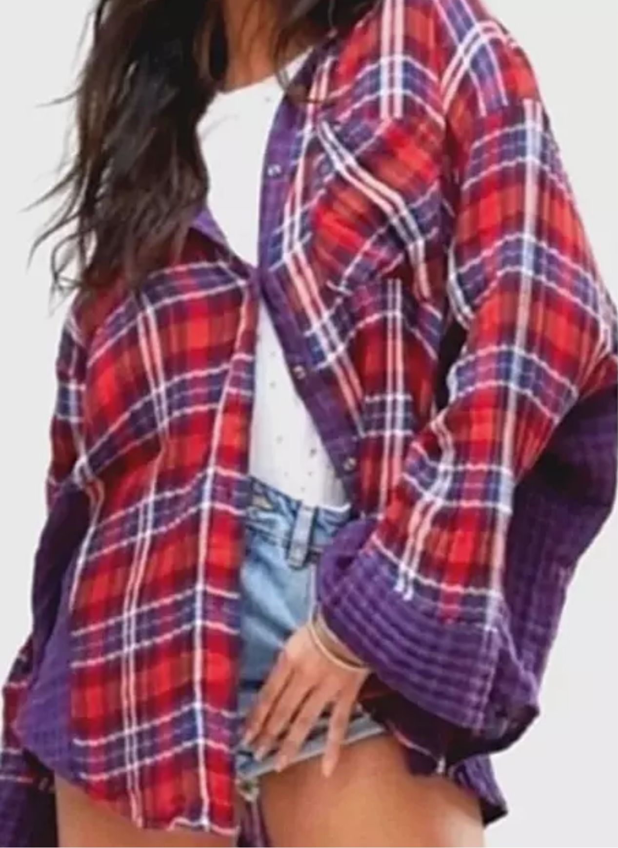 Free People One of the Guys Flannel - Medium