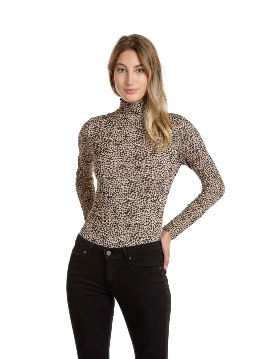 Levi’s Louie Turtleneck Leopard Print Bodysuit - XS