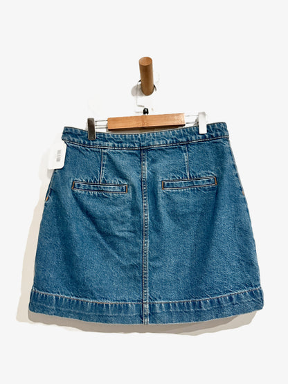 Free People Don’t Get Me Wrong Button Down Denim Mini Skirt - 28