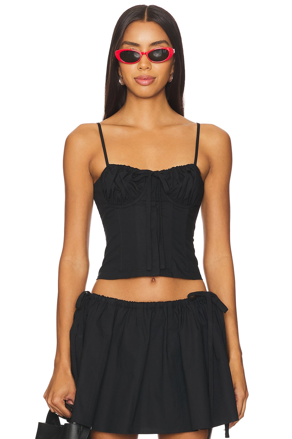 Lovers + Friends Maci Bustier Top in Black - Small