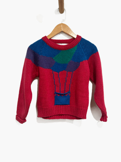 The Eagle’s Eye Vintage Pink Hot Air Balloon Sweater - 6