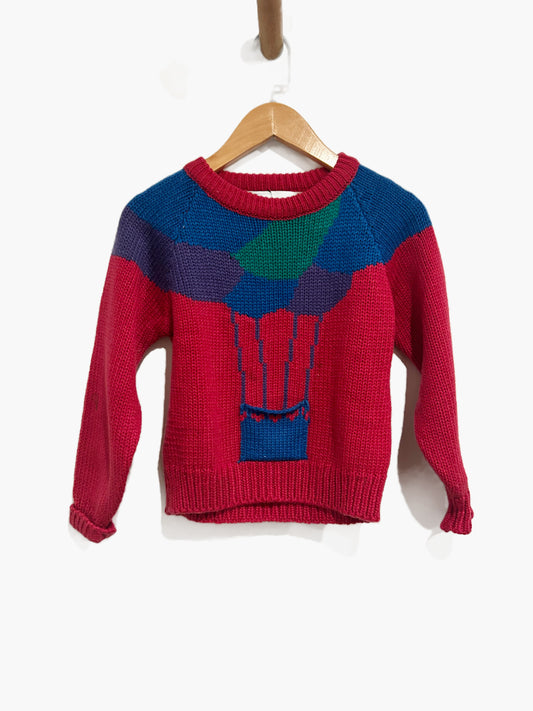 The Eagle’s Eye Vintage Pink Hot Air Balloon Sweater - 6