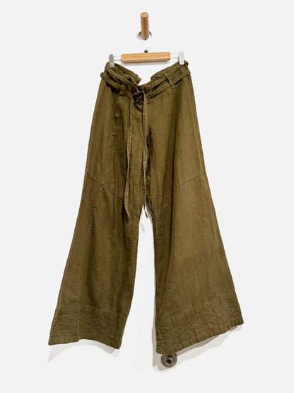 Kashi Green Wide Leg Trousers - Small