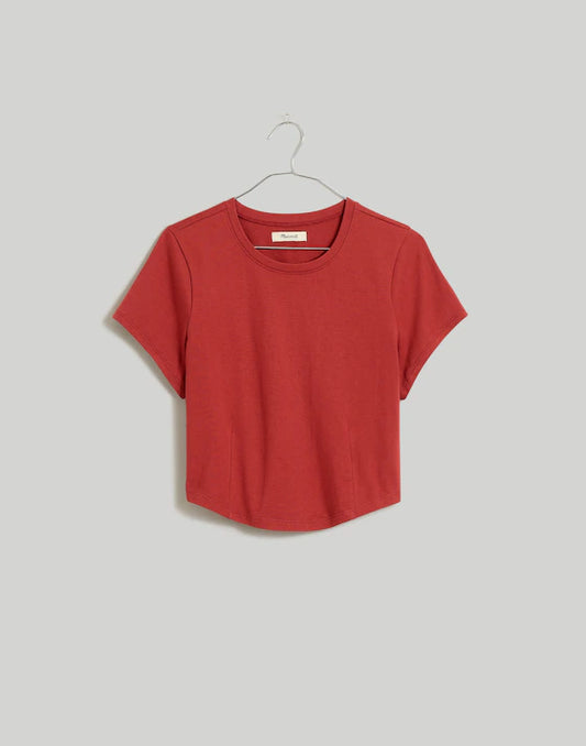 Madewell Heavyweight Jersey Crewneck Tee in Antique Rose - Small