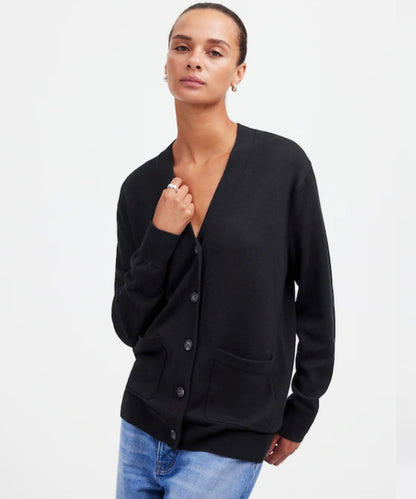 Madewell Black Merino Wool Boyfriend Cardigan - XS
