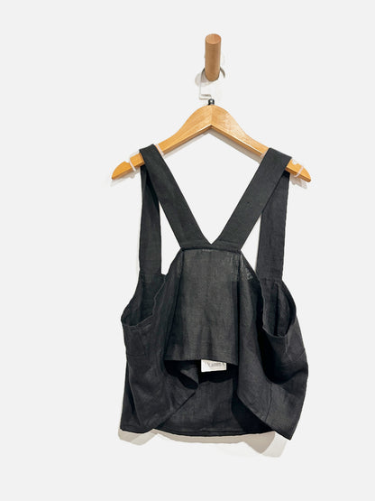 Vitamin A Black Linen Tank - Medium