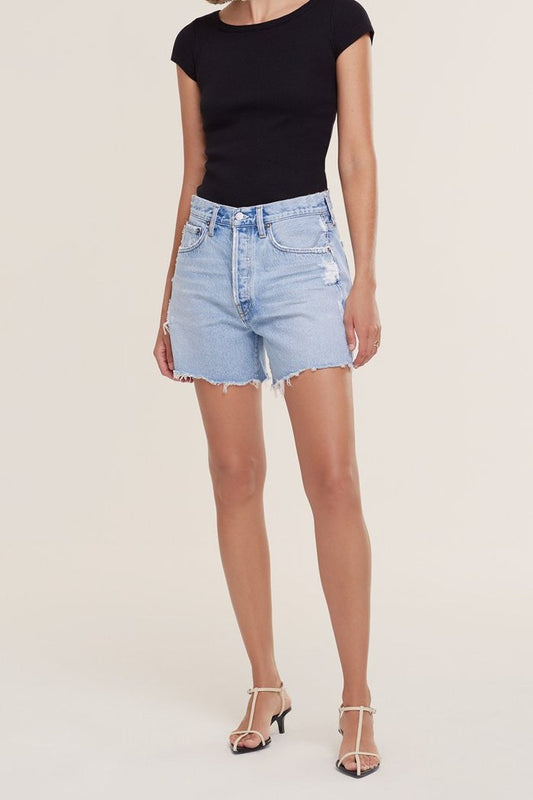 Agolde Lightwash Parker Long Shorts - 24