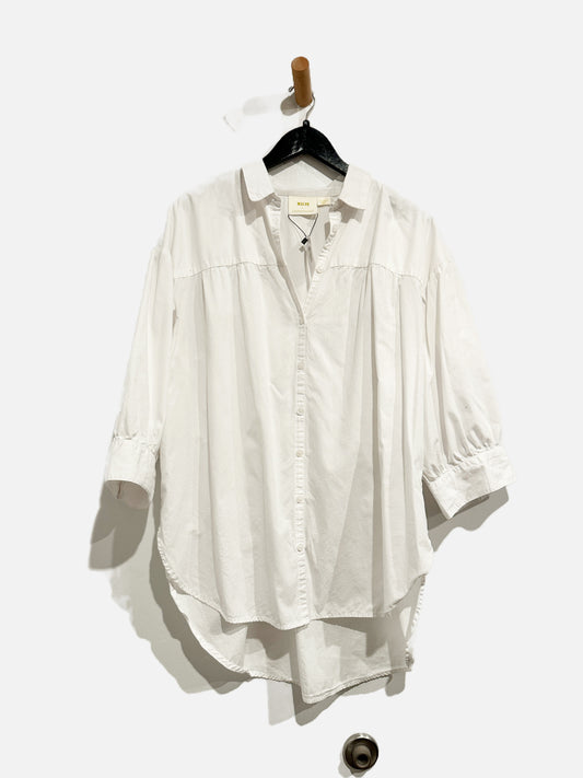 Anthropologie Maeve White Button Down XL