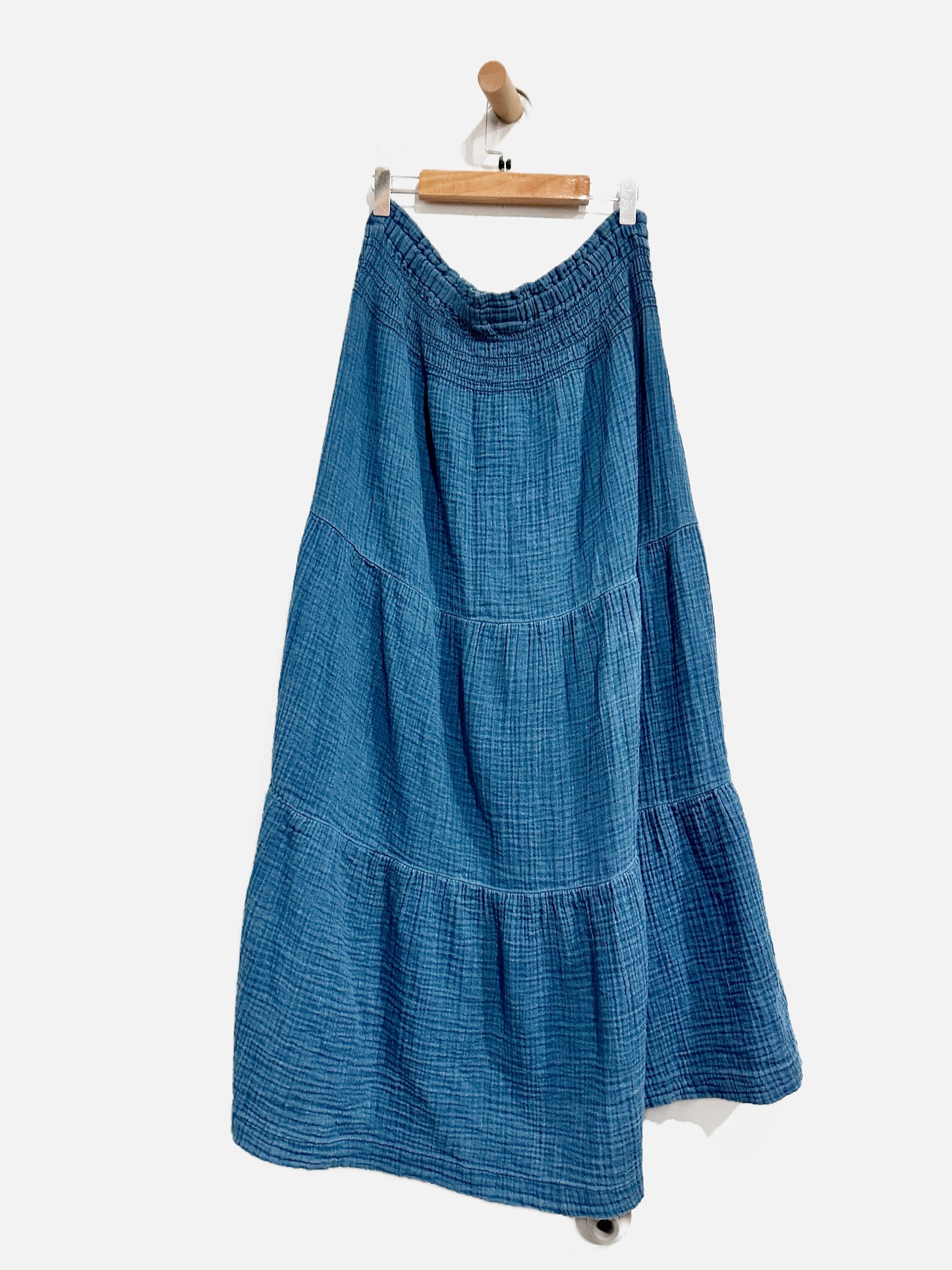 Gap Blue Cotton Maxi Skirt - Medium