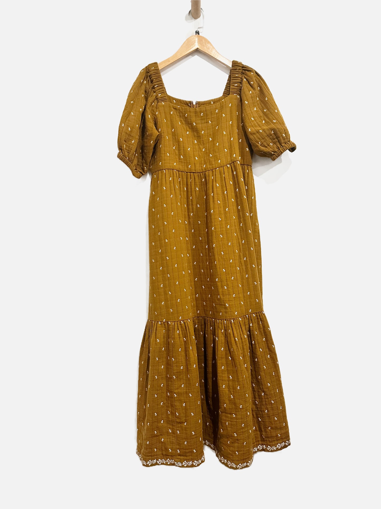 Madewell Quilted Tiered Floral Midi Dress - 4