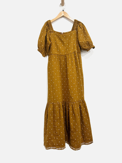 Madewell Quilted Tiered Floral Midi Dress - 4