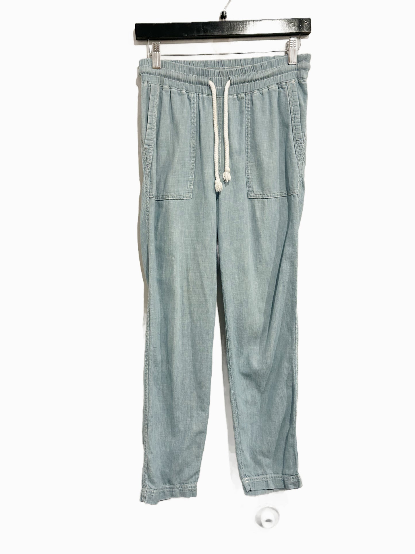 Faherty Arlie Tie Waist Day Pant in Faded Blue - XS
