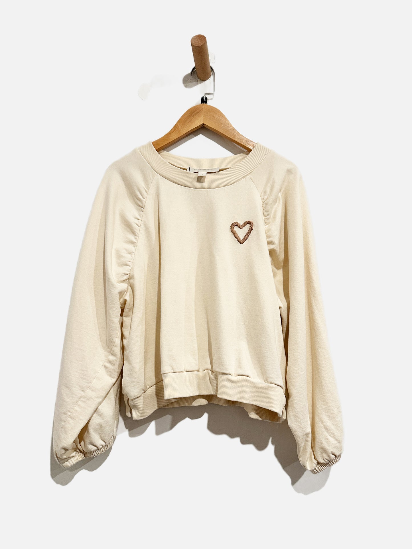 Cleobella Cream Heart Pullover - Small