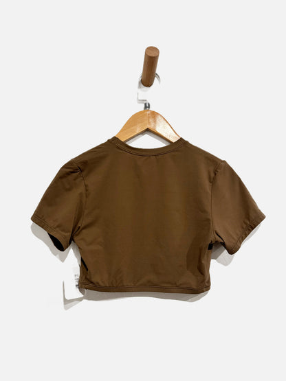 Skims Fits Everybody Brown Cropped Tee - Small
