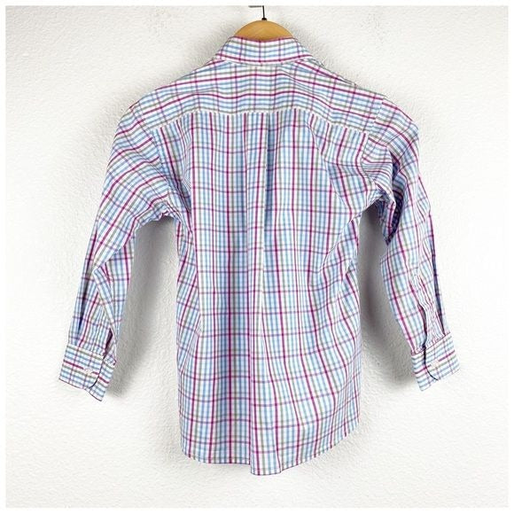 Oscar De La Renta Multi Color Plaid Button Down - 6Y