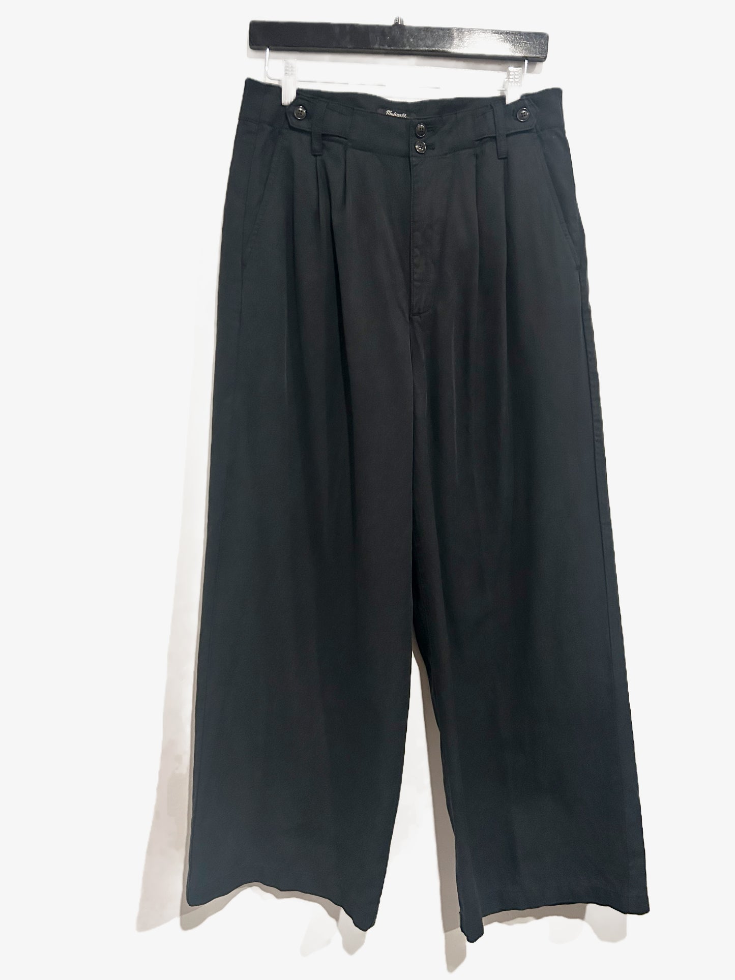 Madewell The Harlow Wide-Leg Pant in True Black - 8