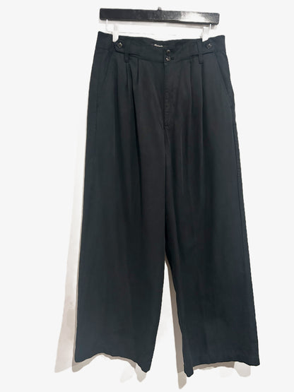 Madewell The Harlow Wide-Leg Pant in True Black - 8