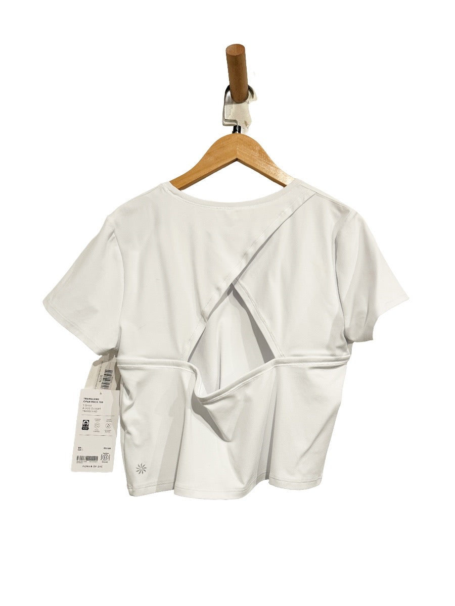 Athleta NWT Transcend Open Back Tee in Bright White - Large