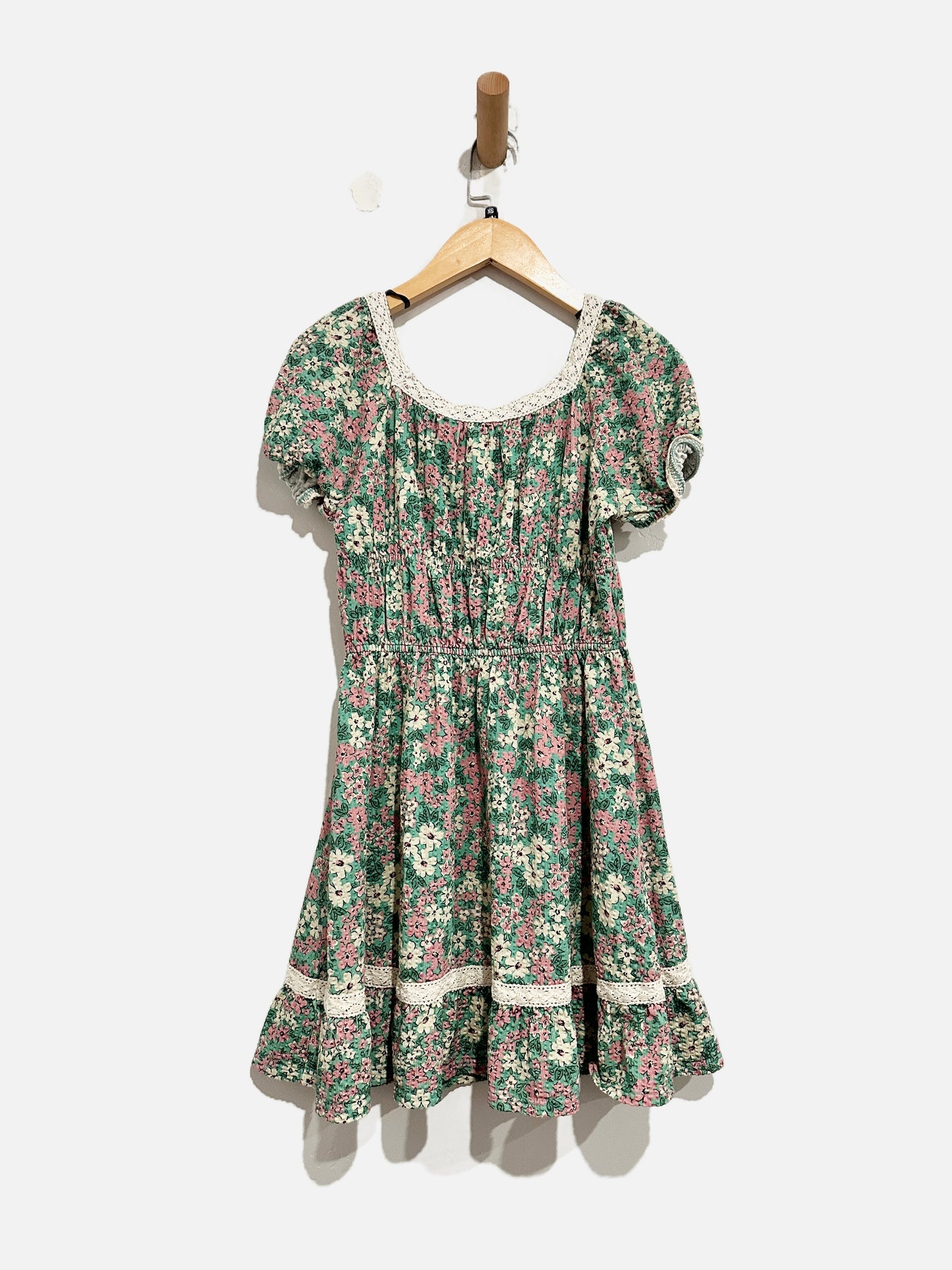 Urban Outfitters Green Floral Mini Dress - XS