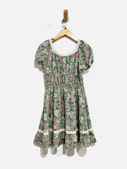 Urban Outfitters Green Floral Mini Dress - XS