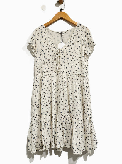 American Eagle White w/Blue Flowers Mini Dress - XS
