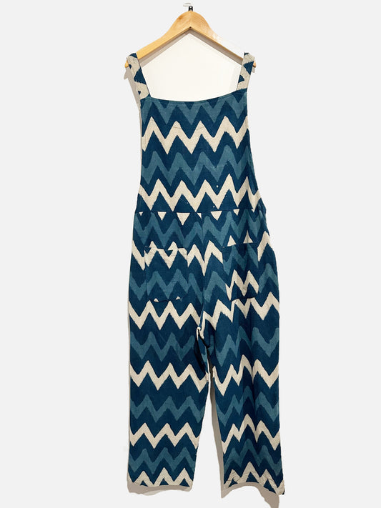 Consept Collective Blue Block Printed Jumpsuit - Medium