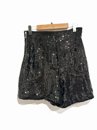 Zara Black Sequin Shorts - XS