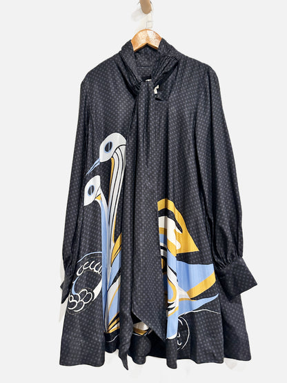 Anthopologie Maeve NWT Navy Swan Dress - XXS