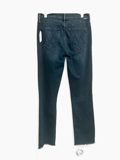 Mother The Rascal Ankle Snippet Fray Jeans in Moonlust Privateer - 26
