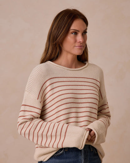 Rylee + Cru Jacques Sweater Poppy Stripe - XS