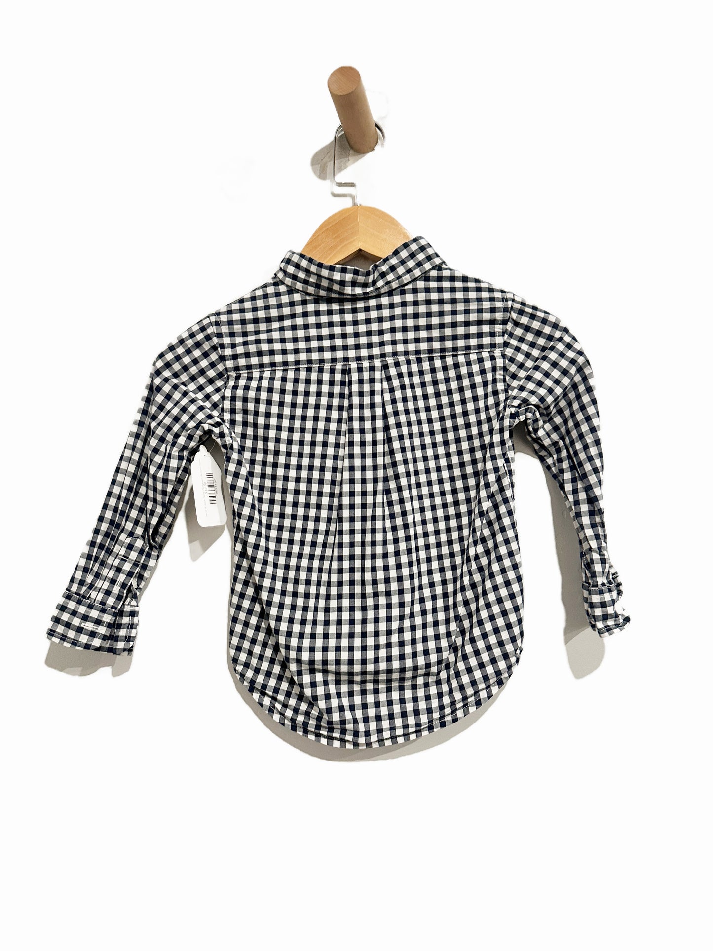 Janie & Jack Navy Gingham Button Down