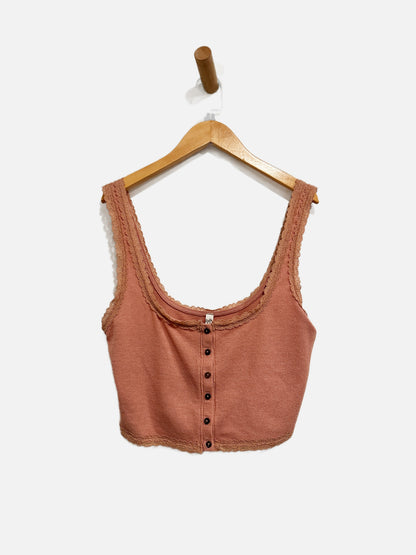 Free People Sugar Dreams Tank in Smoke Rose - Small