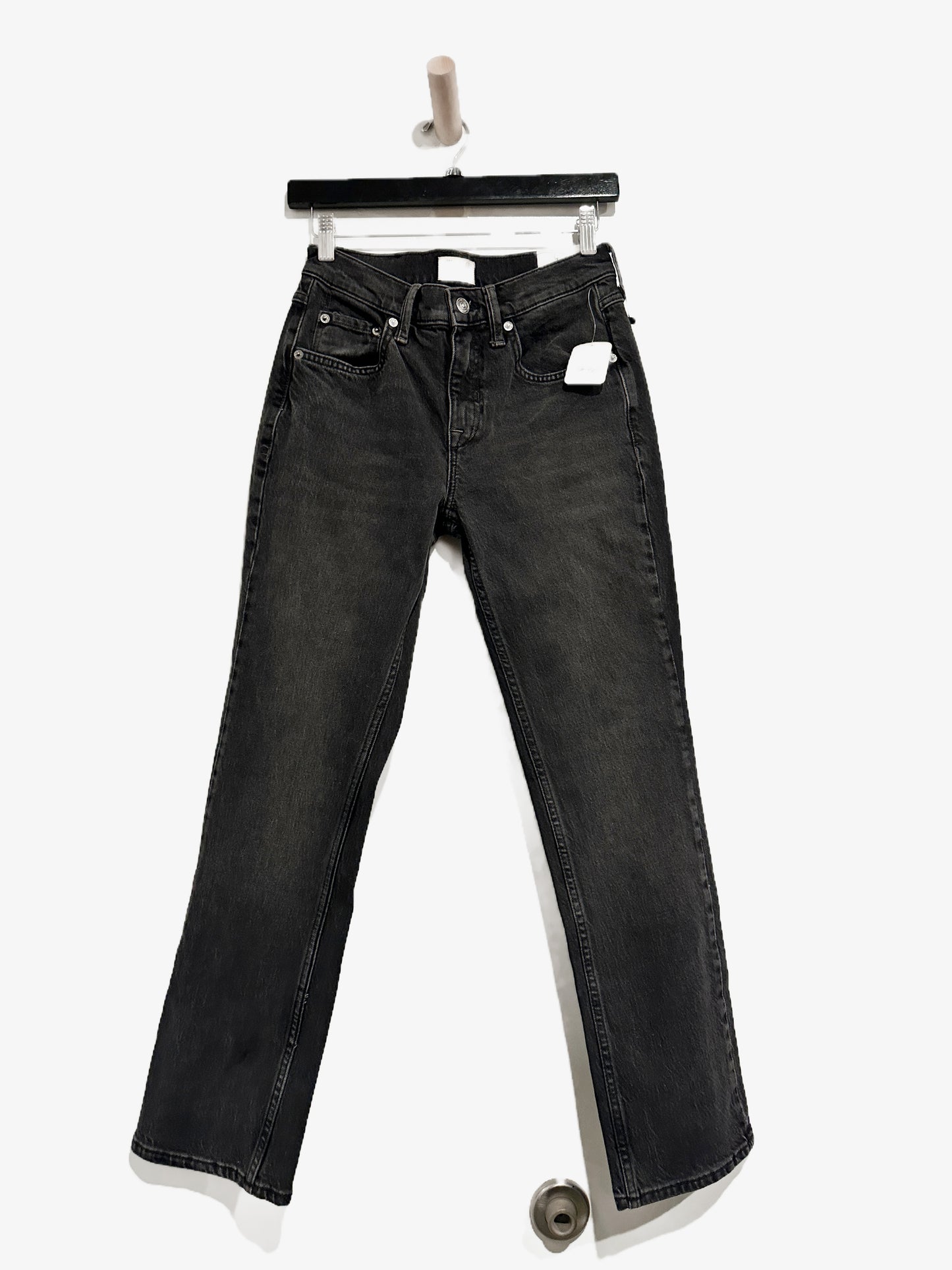 Free People Nash Straight Leg Jean in Black - 27S