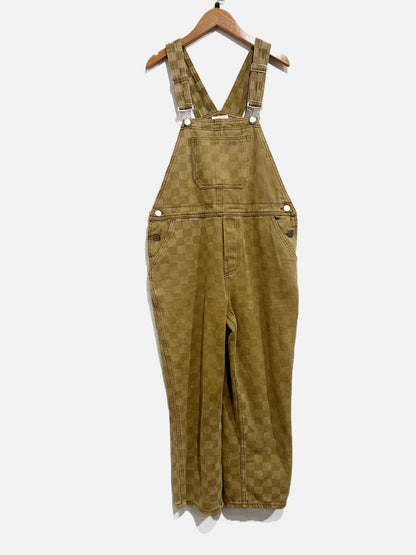Storia Brown Checkered Overalls - Small