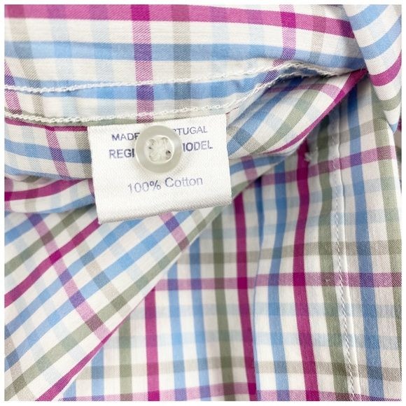 Oscar De La Renta Multi Color Plaid Button Down - 6Y