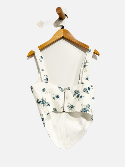 Bardot NWT Blue Floral Cello Bustier - 4