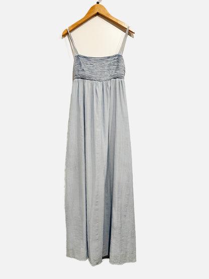 Abercrombie & Fitch Blue Crinkle Textured Maxi Dress - XSP