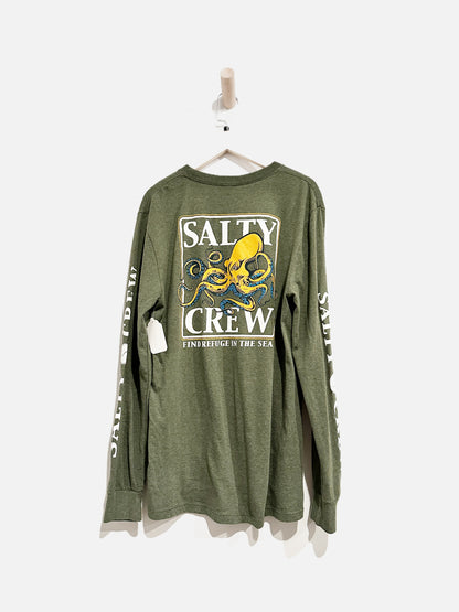 Salty Crew Green Graphic LS Top - Small