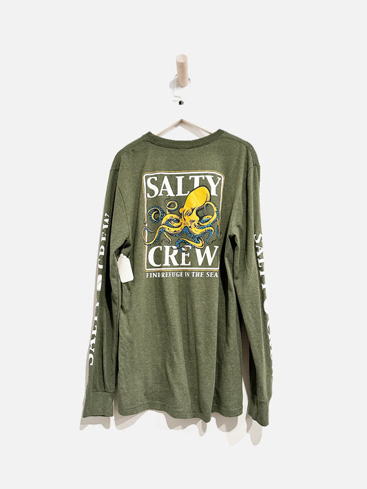 Salty Crew Green Graphic LS Top - Small
