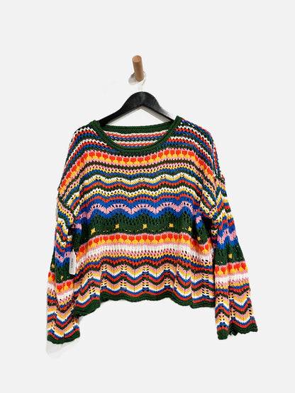 NN Colorful Crochet Sweater - 0S